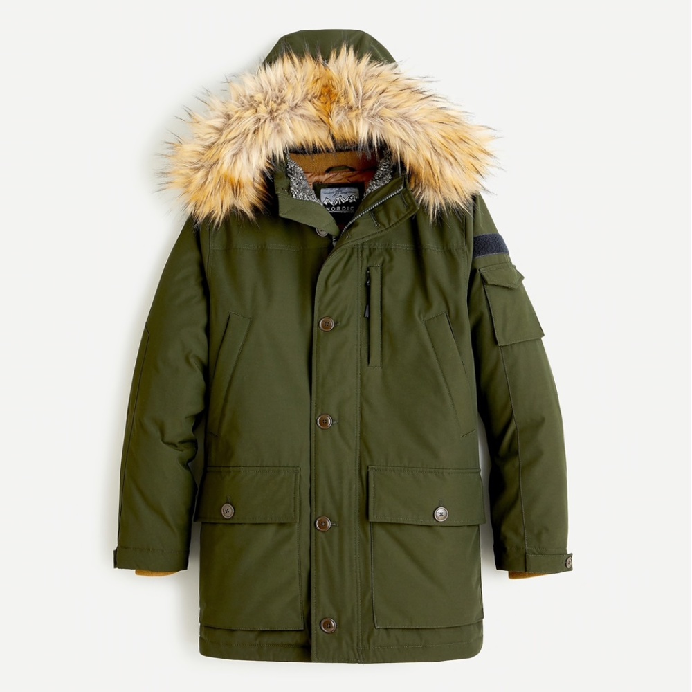 New JCREW Mens Size XL Nordic Parka with Primaloft